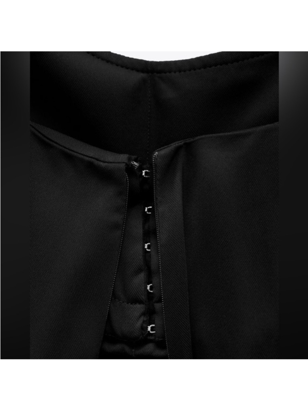 ZARA WOMAN BLACK STRAPLESS LONG FULL LENGTH DRESS asymmetrical Neckline - Picture 6 of 9